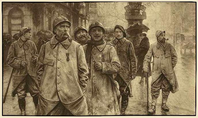 Les poilus en permission pendant la première guerre mondiale